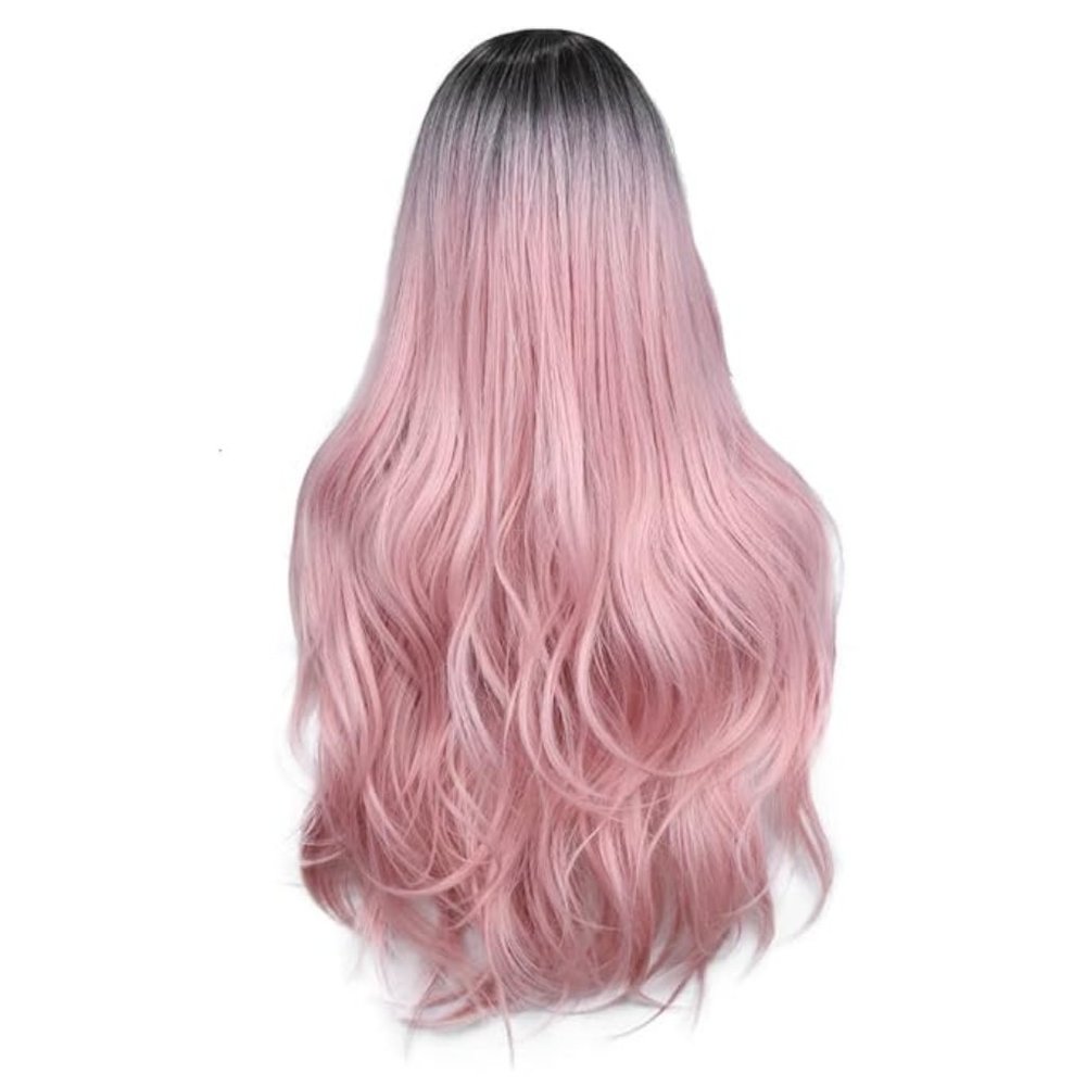 Baby Pink Dark Roots Wig (26 Inches)